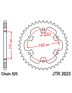 Couronne JT SPROCKETS acier standard 2023 - 520 2