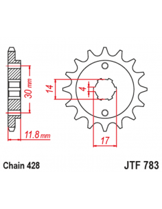 Pignon JT SPROCKETS acier standard 783 - 428 2