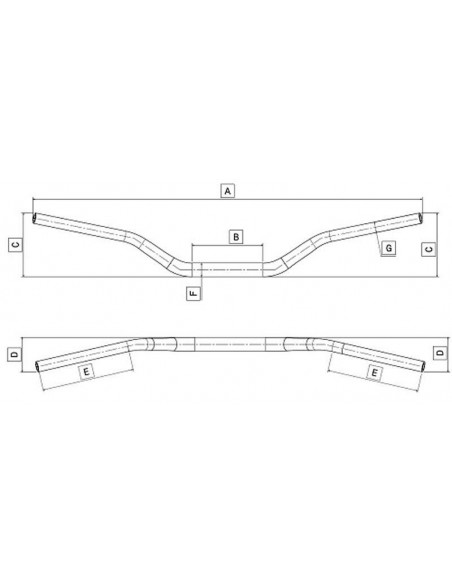 Guidon TOMASELLI HRN aluminium - Bas