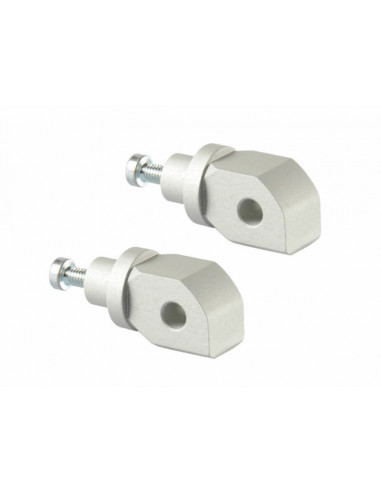 Supports de repose-pieds arrière LIGHTECH argent Triumph - FTP030SIL