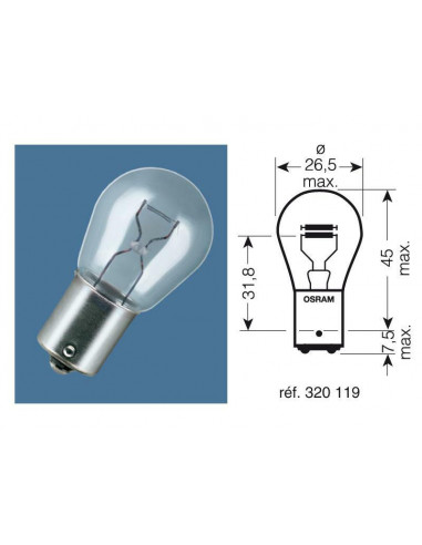 Ampoule OSRAM Original Line P21/5W 12V 21/5W - x10