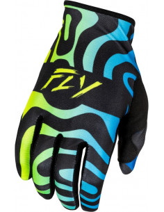 Gants FLY RACING Lite S.E. Zen - noir/bleu/Hi-Vis