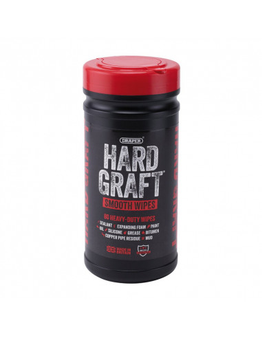 Lingettes lisses multi-usages DRAPER Hard Graft (pot de 80)