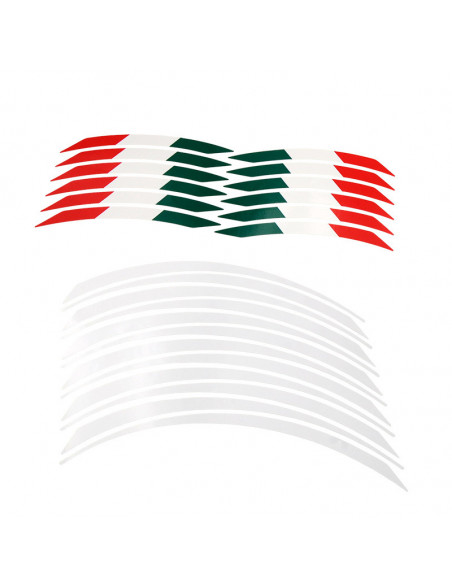 Liserés de jantes LIGHTECH blanc/drapeau Italien