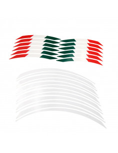 Liserés de jantes LIGHTECH blanc/drapeau Italien 2