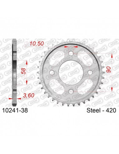 Couronne AFAM acier standard 10241 - 420