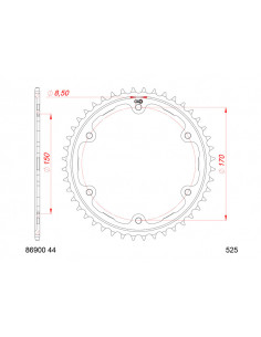 Couronne AFAM acier standard 86900 - 525 2