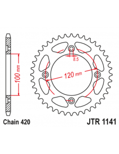 Couronne JT SPROCKETS acier standard 1141 - 420 2