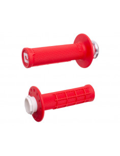 Revêtements ODI Micro-X Lock-On semi-gaufré - rouge/noir 2