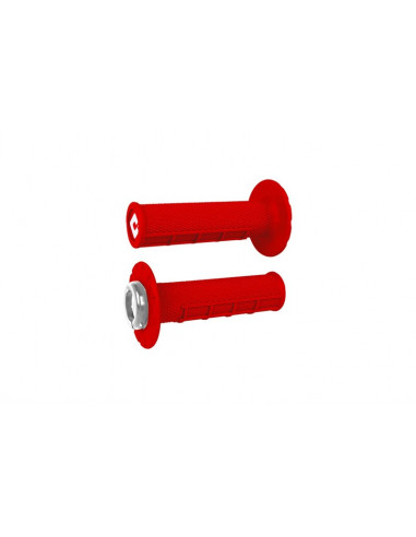 Rêvetements ODI ATV v2.1 Lock-On semi-gaufré - rouge/noir