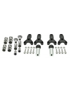 Kit fixation ajustable universel RACETECH pour protège-mains Ø22/28,6mm 2