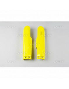 Protections de fourche UFO jaune Suzuki RM85/85L