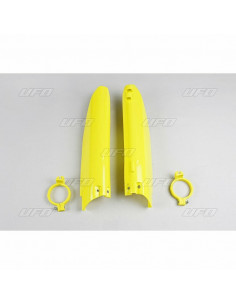 Protections de fourche UFO jaune Suzuki RM125/250