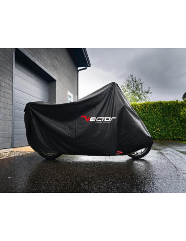 Housse de protection extérieur VECTOR H20 Heavy Duty - Moto / Scooter avec Top case et bulle haute - XL