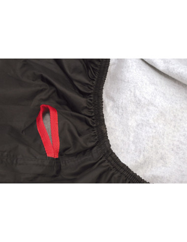 Housse de protection extérieur VECTOR coton noir - Moto / Scooter avec Top case et bulle haute - XL