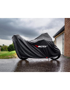 Housse de protection extérieur VECTOR H20 noir - Moto / Scooter avec Top case - S