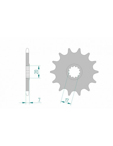 Pignon AFAM acier standard 94109 - 420