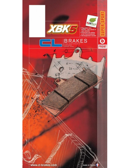 Plaquettes de frein CL BRAKES métal fritté - 1279XBK5