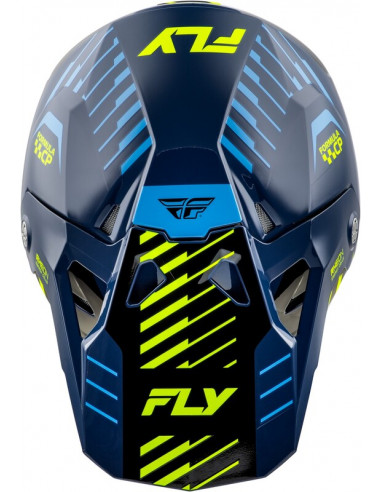 Casque FLY RACING Formula CP Slice - Navy/Hi-Vis/blanc