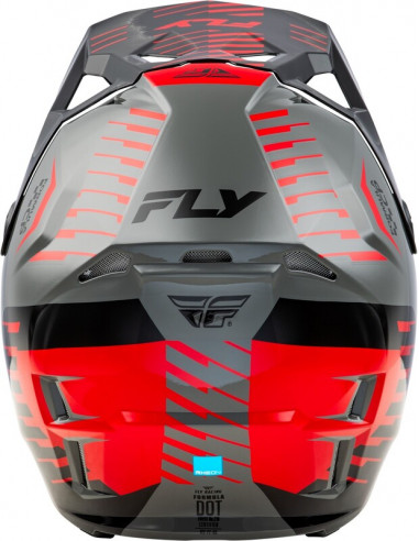 Casque FLY RACING Formula CP Slice - gris/rouge/noir