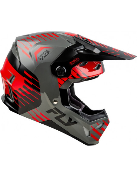 Casque FLY RACING Formula CP Slice - gris/rouge/noir