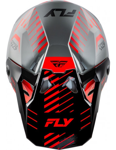 Casque FLY RACING Formula CP Slice - gris/rouge/noir