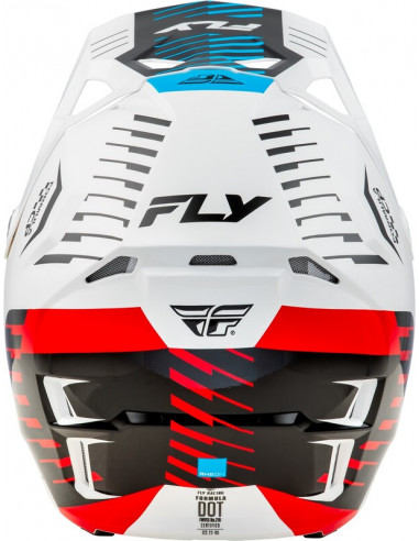 Casque FLY RACING Formula CP Slice - blanc/rouge/cyan