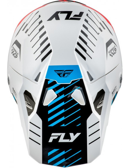 Casque FLY RACING Formula CP Slice - blanc/rouge/cyan