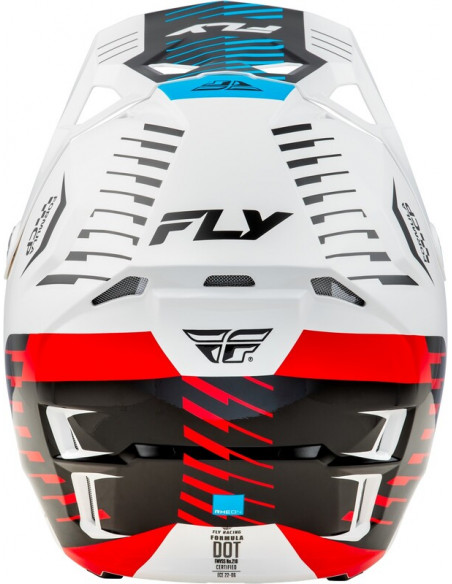 Casque FLY RACING Formula CP Slice - blanc/rouge/cyan