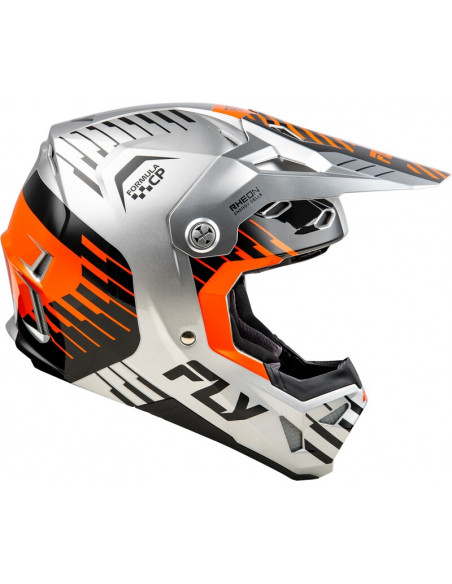 Casque FLY RACING Formula CP Slice - gris/orange/noir