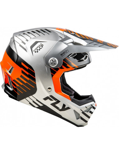 Casque FLY RACING Formula CP Slice - gris/orange/noir