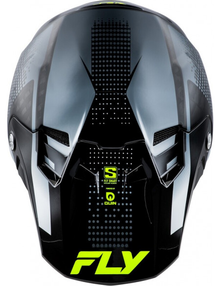 Casque FLY RACING Formula S Carbon Protocol - noir carbone/gris/Hi-Vis