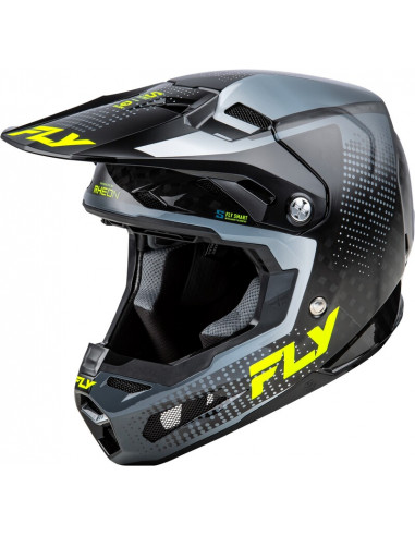 Casque FLY RACING Formula S Carbon Protocol - noir carbone/gris/Hi-Vis