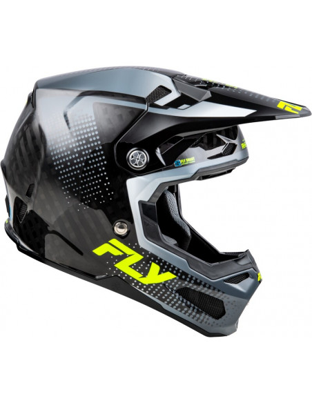 Casque FLY RACING Formula S Carbon Protocol - noir carbone/gris/Hi-Vis