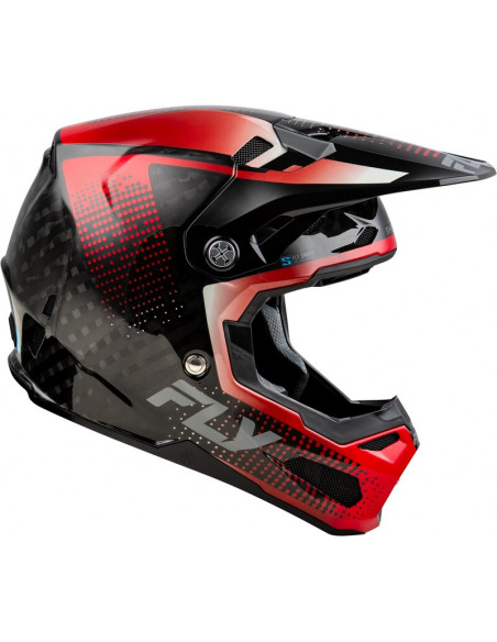 Casque FLY RACING Formula S Carbon Protocol - noir carbone/rouge