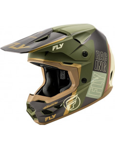 Casque FLY RACING Kinetic Rally - Matte Moss Grey/Khaki/Off-White