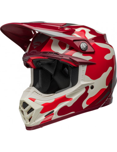 Casque BELL Moto-9S Flex - Ferrandis Méchant Gloss Red/Silver