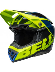 Casque BELL Moto-10 Spherical - Sliced Matte/Gloss Retina/Blue