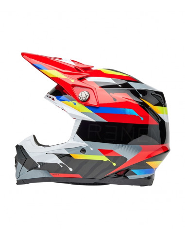 Casque BELL Moto-9S Flex - Renen Nova Gloss Black/Red