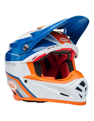 Casque BELL Moto-9S Flex - Merchant Gloss Orange/Blue