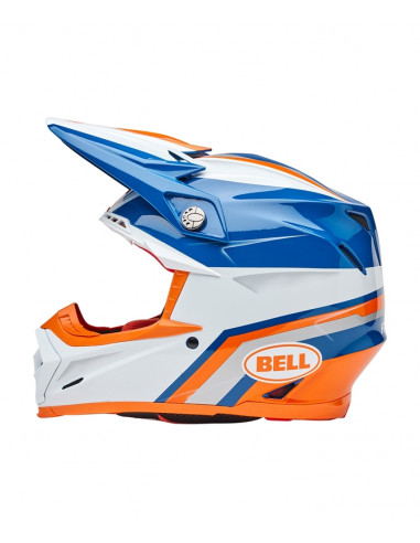 Casque BELL Moto-9S Flex - Merchant Gloss Orange/Blue