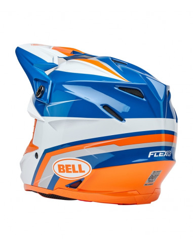 Casque BELL Moto-9S Flex - Merchant Gloss Orange/Blue