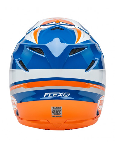 Casque BELL Moto-9S Flex - Merchant Gloss Orange/Blue