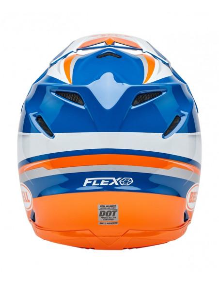 Casque BELL Moto-9S Flex - Merchant Gloss Orange/Blue