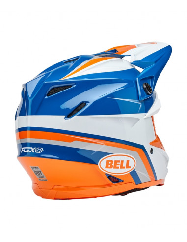 Casque BELL Moto-9S Flex - Merchant Gloss Orange/Blue