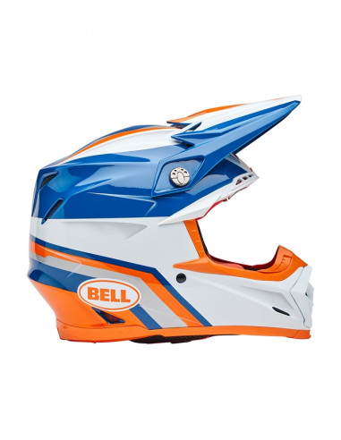 Casque BELL Moto-9S Flex - Merchant Gloss Orange/Blue