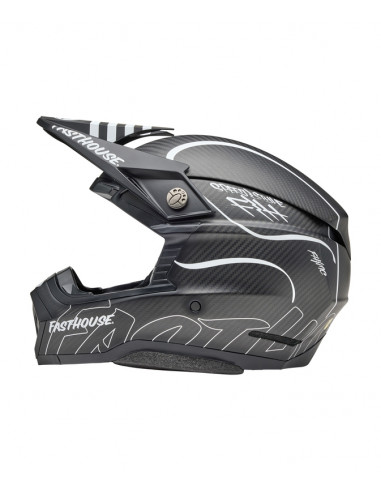 Casque BELL Moto-10 Spherical Mips - Fasthouse Raven Matte Black/White