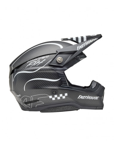 Casque BELL Moto-10 Spherical Mips - Fasthouse Raven Matte Black/White