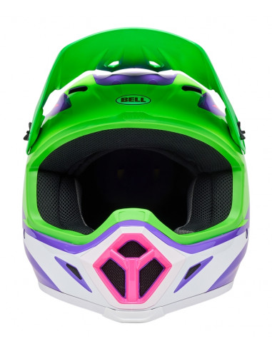 Casque BELL MX-9 Mips - Jackal Gloss Hi-Viz Green/Purple