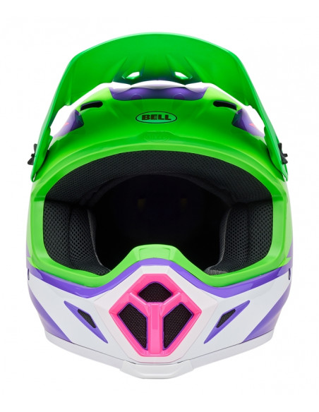 Casque BELL MX-9 Mips - Jackal Gloss Hi-Viz Green/Purple